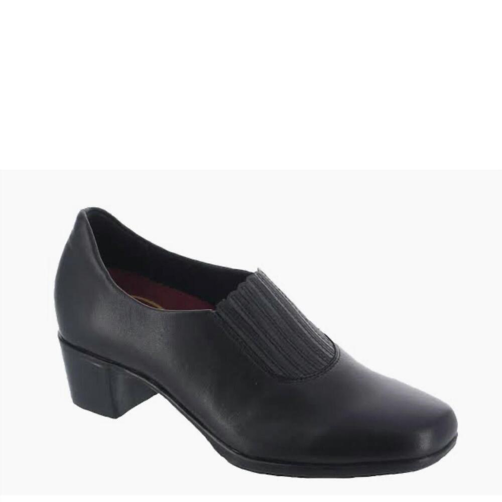 NEW MUNRO women's pasha heel in black leather